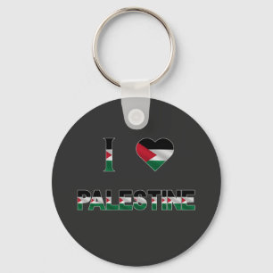 I. Liebe Palästina - Freiheit der Herzstücksflagge Schlüsselanhänger