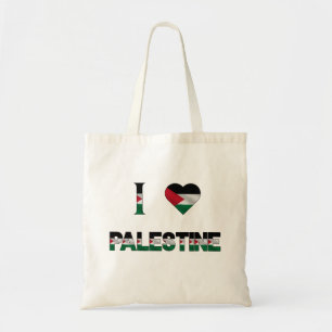 I. Liebe Palästina - Freiheit der Herzstücksflagge Tragetasche