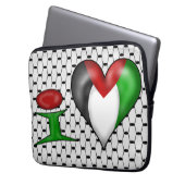 I Liebe Palästina Laptopschutzhülle (Vorderseite Links)