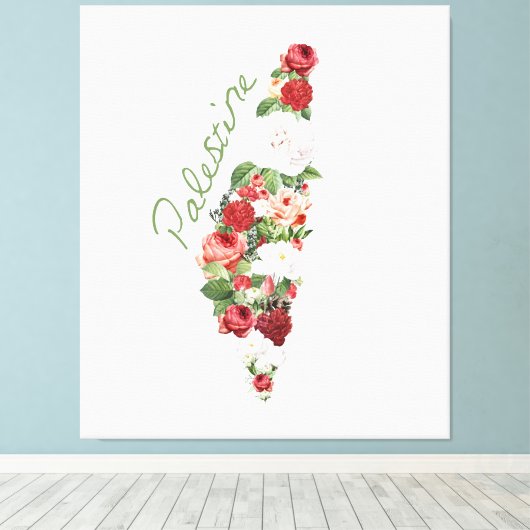 I Liebe Palästina Mein palästinensischer Heimat Leinwanddruck (Insitu (Holzboden))