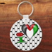 I Liebe Palästina Schlüsselanhänger (Vorderseite)