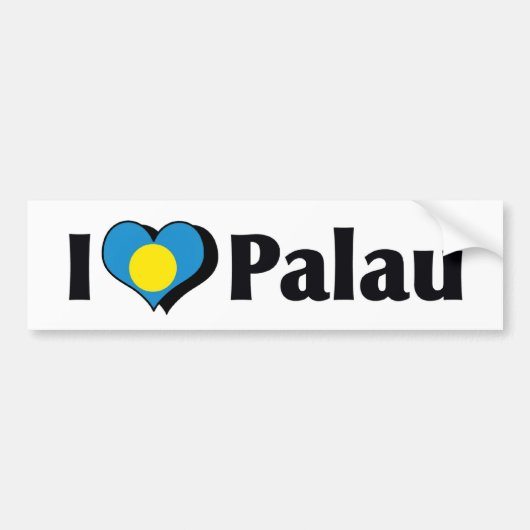 I Liebe Palau Flag Autoaufkleber (Vorne)