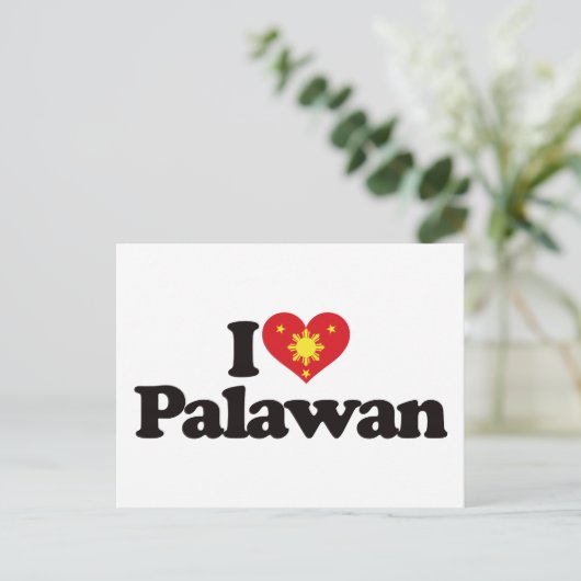 I Liebe Palawan Postkarte (Stehend Vorderseite)