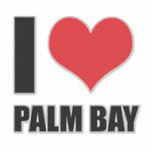 I Liebe Palm Bay Aufkleber (Vorderseite)