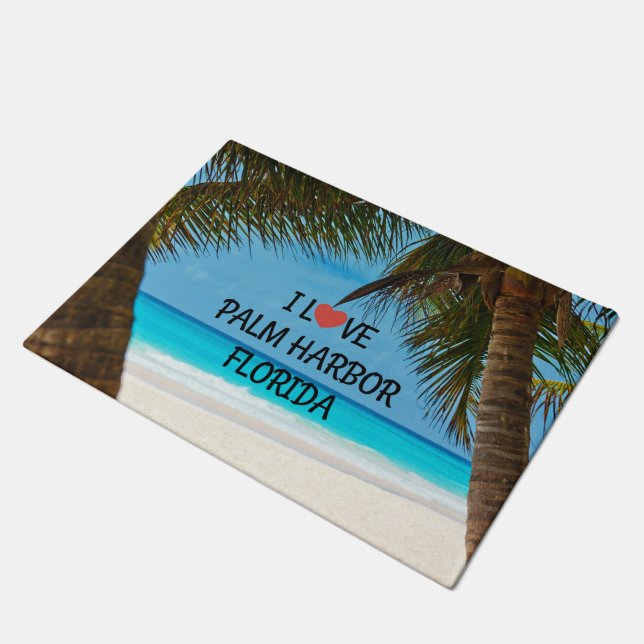 I Liebe Palm Harbour, Florida Fußmatte (Schrägansicht)