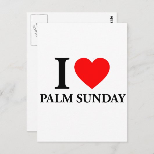 I Liebe Palm Sonntag Postkarte (Vorne/Hinten)