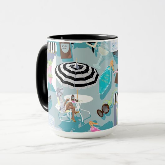 I Liebe Palm Springs Retro Resort 15 oz. Tasse (Vorderseite Links)