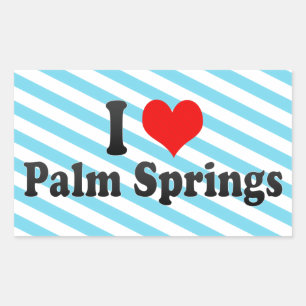 I Liebe Palm Springs, Staaten Rechteckiger Aufkleber