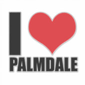 I Liebe Palmdale Aufkleber (Vorderseite)