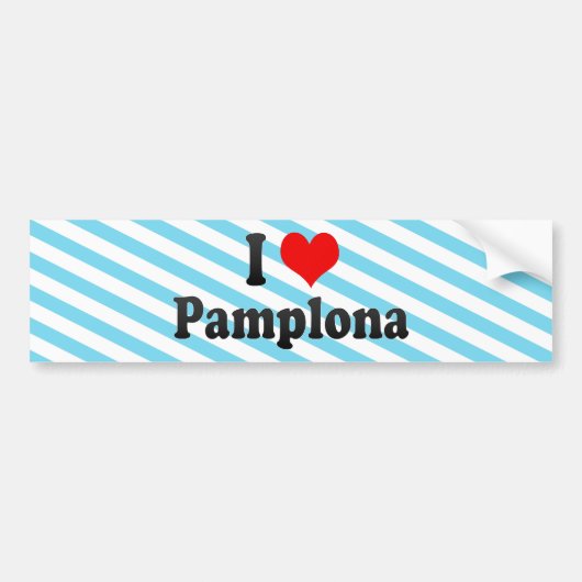 I Liebe Pamplona, Spanien Autoaufkleber (Vorne)