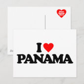 I LIEBE PANAMA POSTKARTE (Vorne/Hinten)