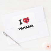 I Liebe Panama Quadratischer Aufkleber (Umschlag)