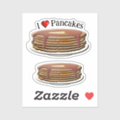 I Liebe Pancakes * Pancake Day Aufkleber (Blatt)