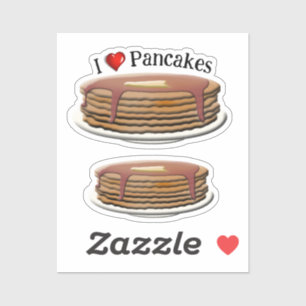 I Liebe Pancakes * Pancake Day Aufkleber