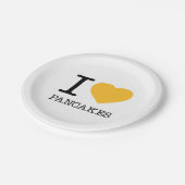 I LIEBE PANCAKES PAPPTELLER (Schrägansicht)