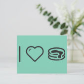 I Liebe Pancakes Postkarte (Stehend Vorderseite)