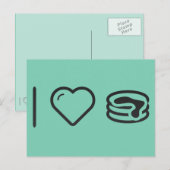 I Liebe Pancakes Postkarte (Vorne/Hinten)