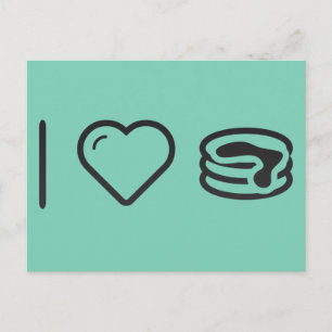 I Liebe Pancakes Postkarte
