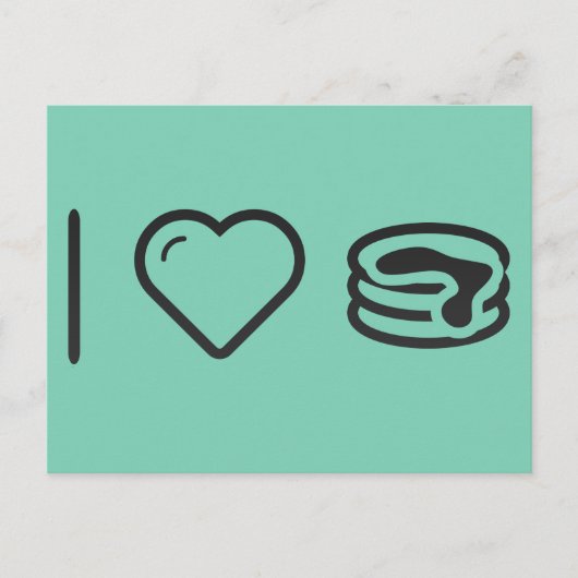 I Liebe Pancakes Postkarte (Vorderseite)