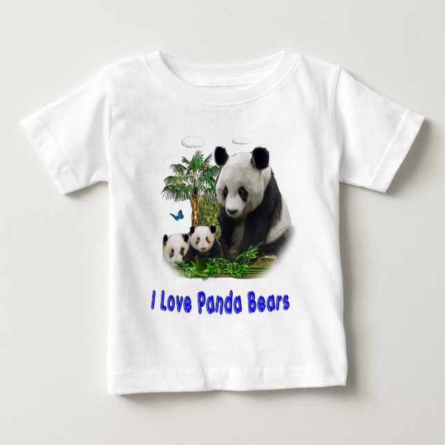 I Liebe Panda Bears Baby T-shirt (Vorderseite)
