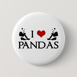 I Liebe Panda Bears Niedlich Button