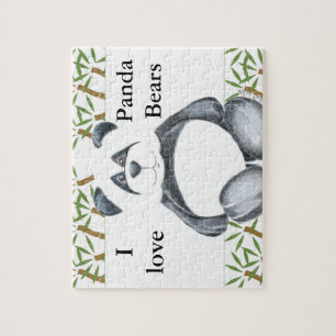 I Liebe Panda Bears Puzzle