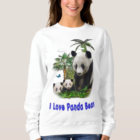 I Liebe Panda Bears Sweatshirt (Vorderseite)