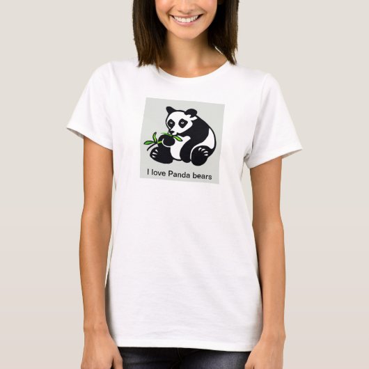 I Liebe Panda Bears - Wildfauna - Grafik Tierart T-Shirt (Vorderseite)