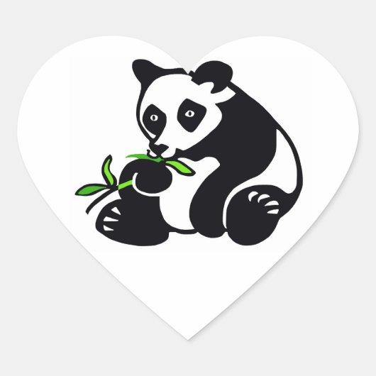 I Liebe Panda BEARS - Wildtiere - Natur - China Herz-Aufkleber (Vorderseite)