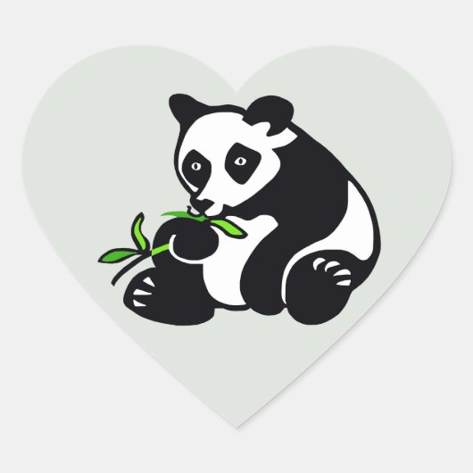 I Liebe Panda BEARS - Wildtiere - Natur - Herz-Aufkleber (Vorderseite)