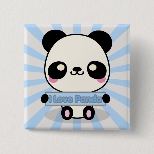 I Liebe-Panda Button (Vorderseite)