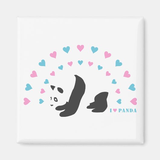 I Liebe Panda Magnet (Vorne)