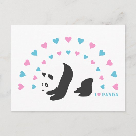 I Liebe Panda Postkarte (Vorderseite)