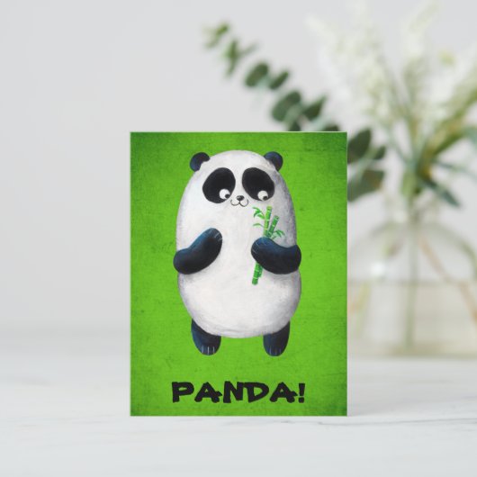 I Liebe Panda Postkarte (Stehend Vorderseite)