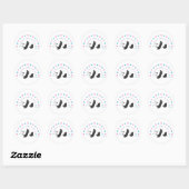 I Liebe Panda Runder Aufkleber (Blatt)