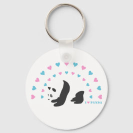 I Liebe Panda Schlüsselanhänger
