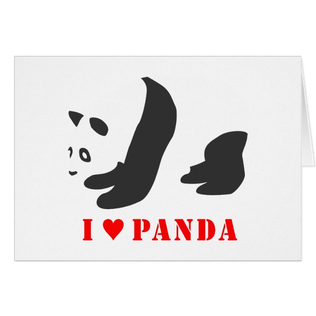 I Liebe Panda (schwarz) (Vorderseite (Horizontal))