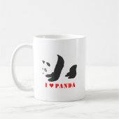 I Liebe Panda (schwarz) Kaffeetasse (Links)