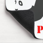 I Liebe Panda (schwarz) Mousepad (Ecke)