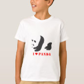 I Liebe Panda (schwarz) T-Shirt (Vorderseite)