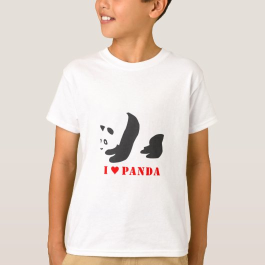 I Liebe Panda (schwarz) T-Shirt (Vorderseite)