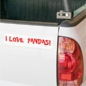 I LIEBE-PANDAS! AUTOAUFKLEBER (Auf Lkw)