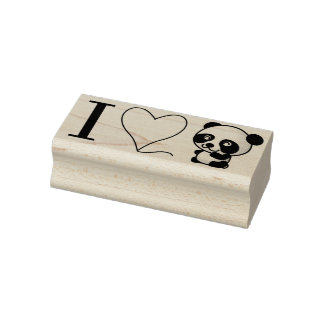 I Liebe Pandas Briefmarke Gummistempel