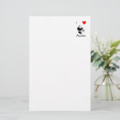 I Liebe-Pandas Briefpapier (Stehend Vorderseite)