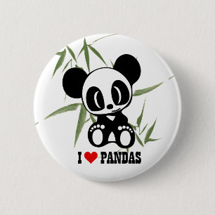 I Liebe-Pandas Button