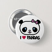 I Liebe-Pandas Button (Vorne & Hinten)