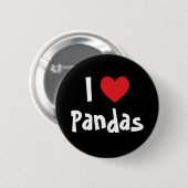 I Liebe Pandas Button (Vorne & Hinten)