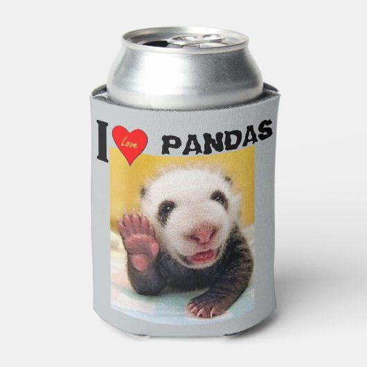 I LIEBE PANDAS DOSENKÜHLER (Kanne Vorderseite)