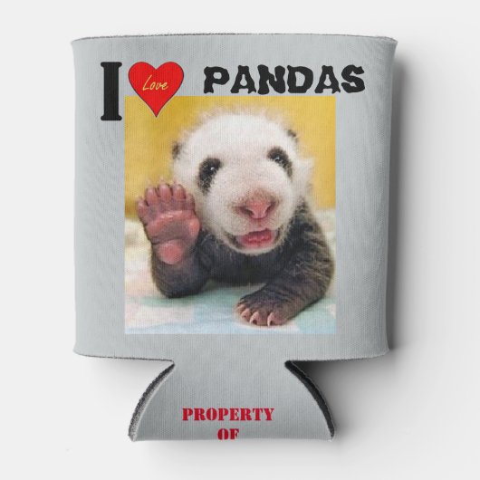 I LIEBE PANDAS DOSENKÜHLER (Vorderseite)