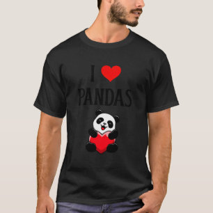 I Liebe Pandas I Heart Pandas Panda Bear Lover Bär T-Shirt